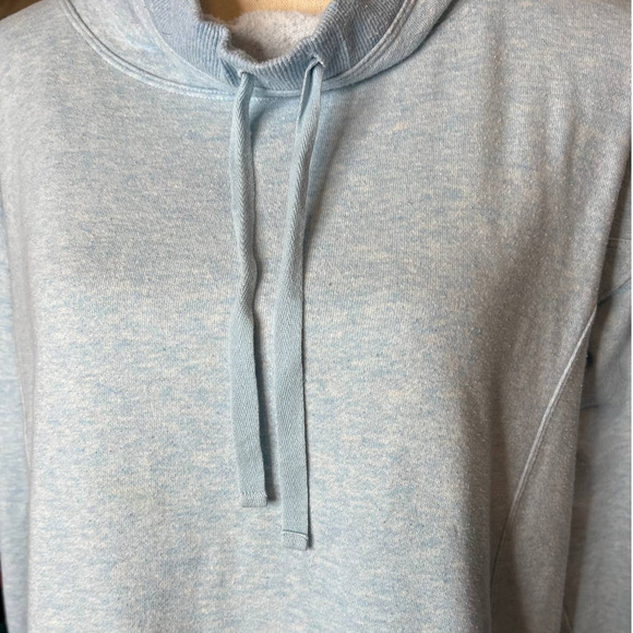 Talbots Cowlneck Sweatshirt in Pale Blue with Front Tie Size 1X - Picture 2 of 5